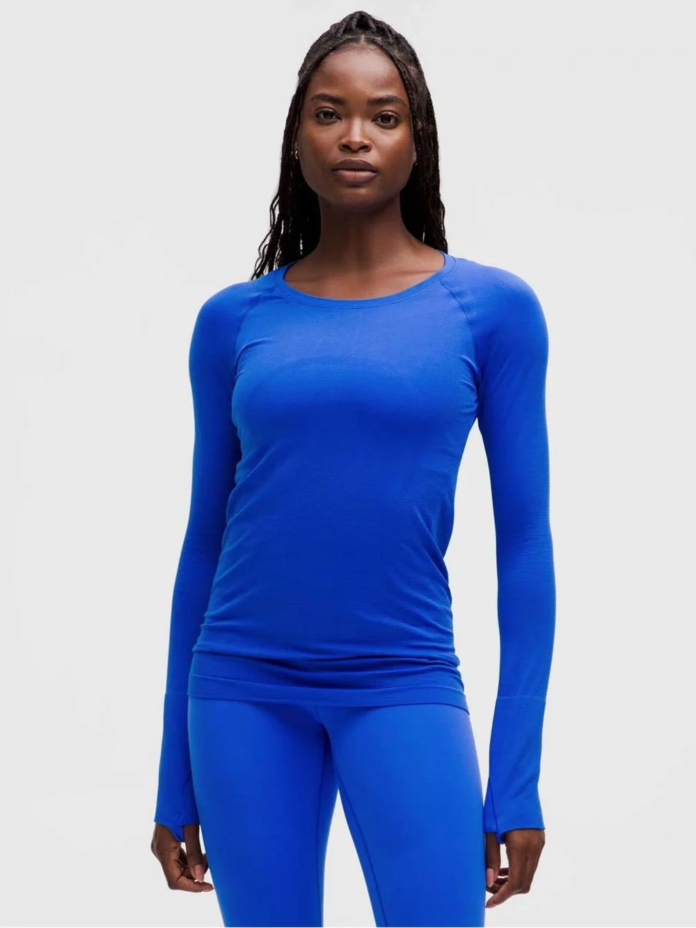 lululemon athletica Long Sleeve Tee in Vibrant Blue